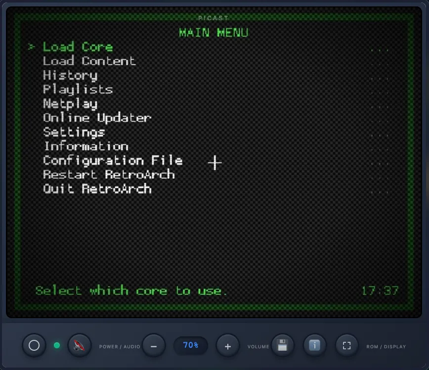 PiCast Main Interface